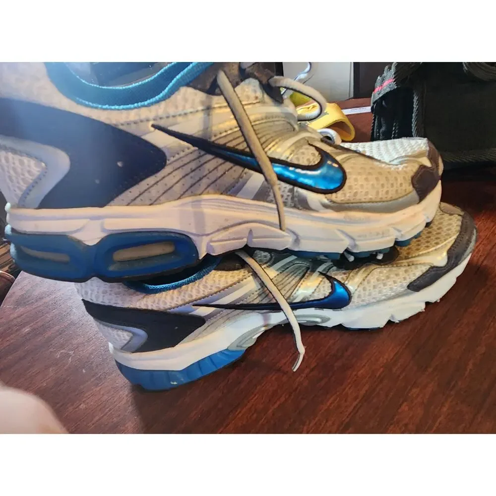 Nike Air Max Mens Running Shoes US 10 White Silver Blue 366375-141
